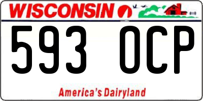 WI license plate 593OCP