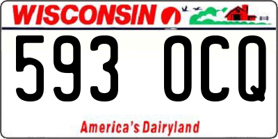 WI license plate 593OCQ