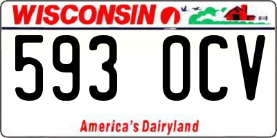 WI license plate 593OCV