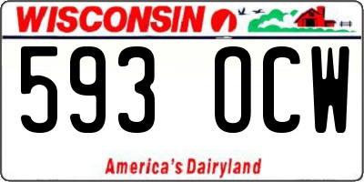 WI license plate 593OCW