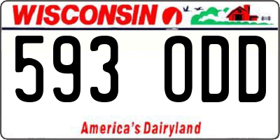 WI license plate 593ODD