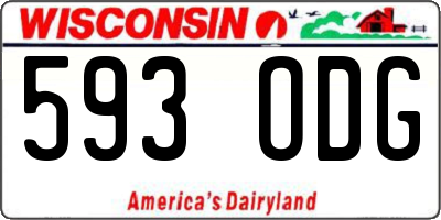 WI license plate 593ODG
