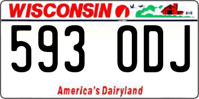 WI license plate 593ODJ