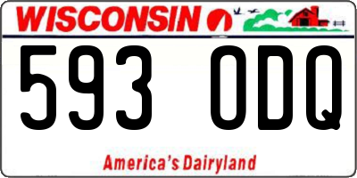 WI license plate 593ODQ