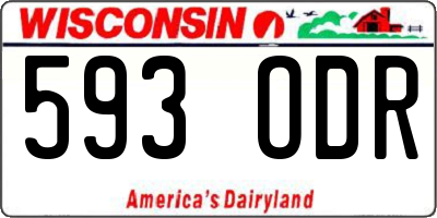 WI license plate 593ODR