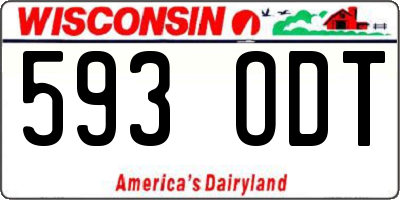 WI license plate 593ODT