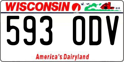 WI license plate 593ODV