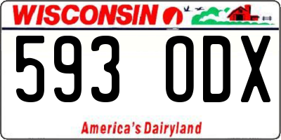 WI license plate 593ODX