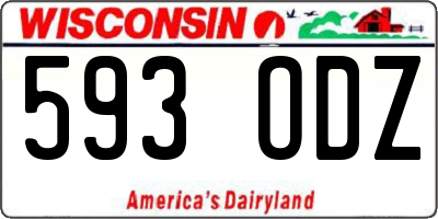 WI license plate 593ODZ