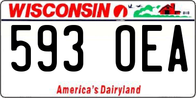 WI license plate 593OEA