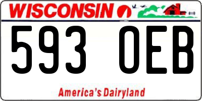 WI license plate 593OEB