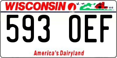 WI license plate 593OEF