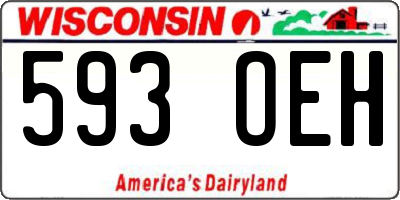 WI license plate 593OEH