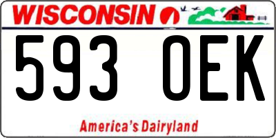 WI license plate 593OEK