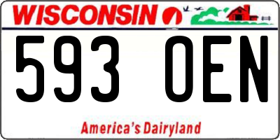 WI license plate 593OEN