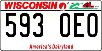 WI license plate 593OEO
