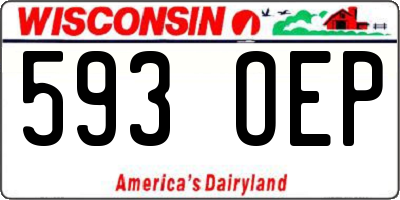 WI license plate 593OEP