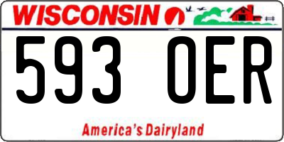 WI license plate 593OER