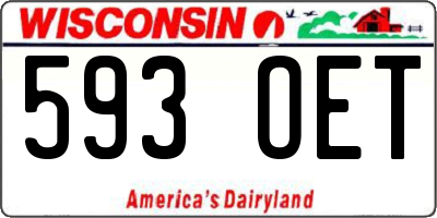 WI license plate 593OET