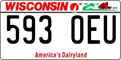 WI license plate 593OEU