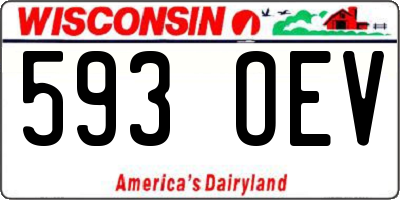 WI license plate 593OEV