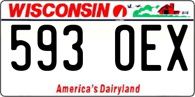WI license plate 593OEX