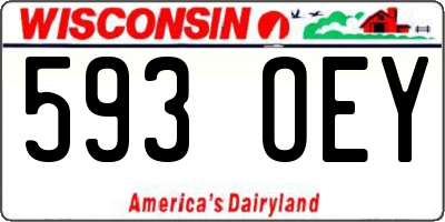 WI license plate 593OEY