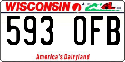 WI license plate 593OFB