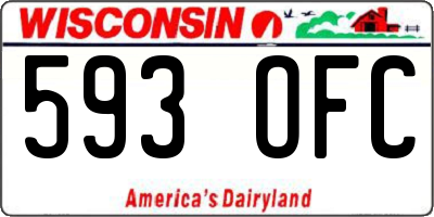 WI license plate 593OFC