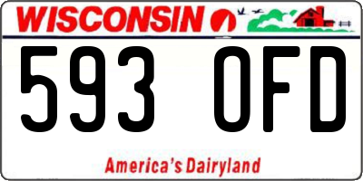 WI license plate 593OFD