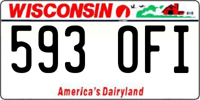 WI license plate 593OFI