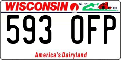 WI license plate 593OFP