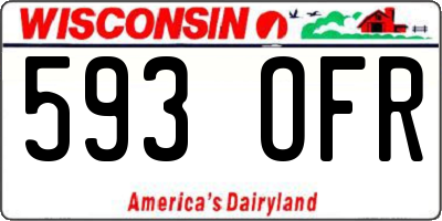 WI license plate 593OFR