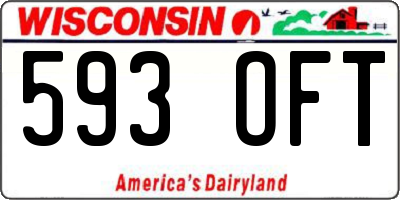 WI license plate 593OFT