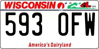 WI license plate 593OFW