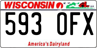 WI license plate 593OFX
