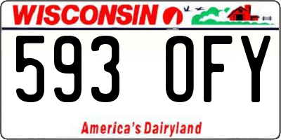 WI license plate 593OFY