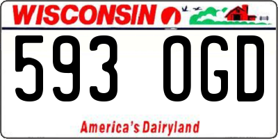 WI license plate 593OGD
