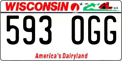 WI license plate 593OGG