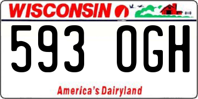 WI license plate 593OGH
