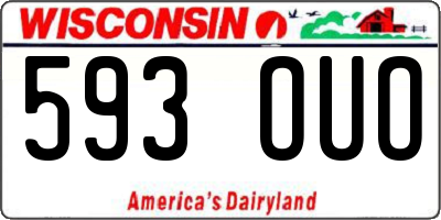 WI license plate 593OUO