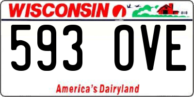 WI license plate 593OVE
