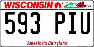 WI license plate 593PIU