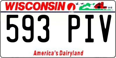WI license plate 593PIV