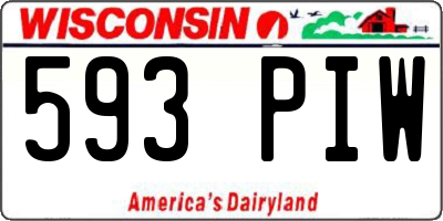 WI license plate 593PIW