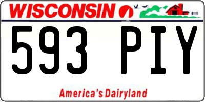 WI license plate 593PIY