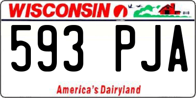 WI license plate 593PJA