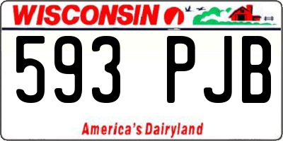 WI license plate 593PJB