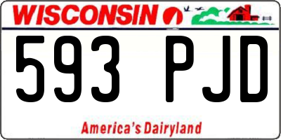 WI license plate 593PJD