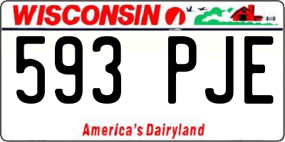 WI license plate 593PJE